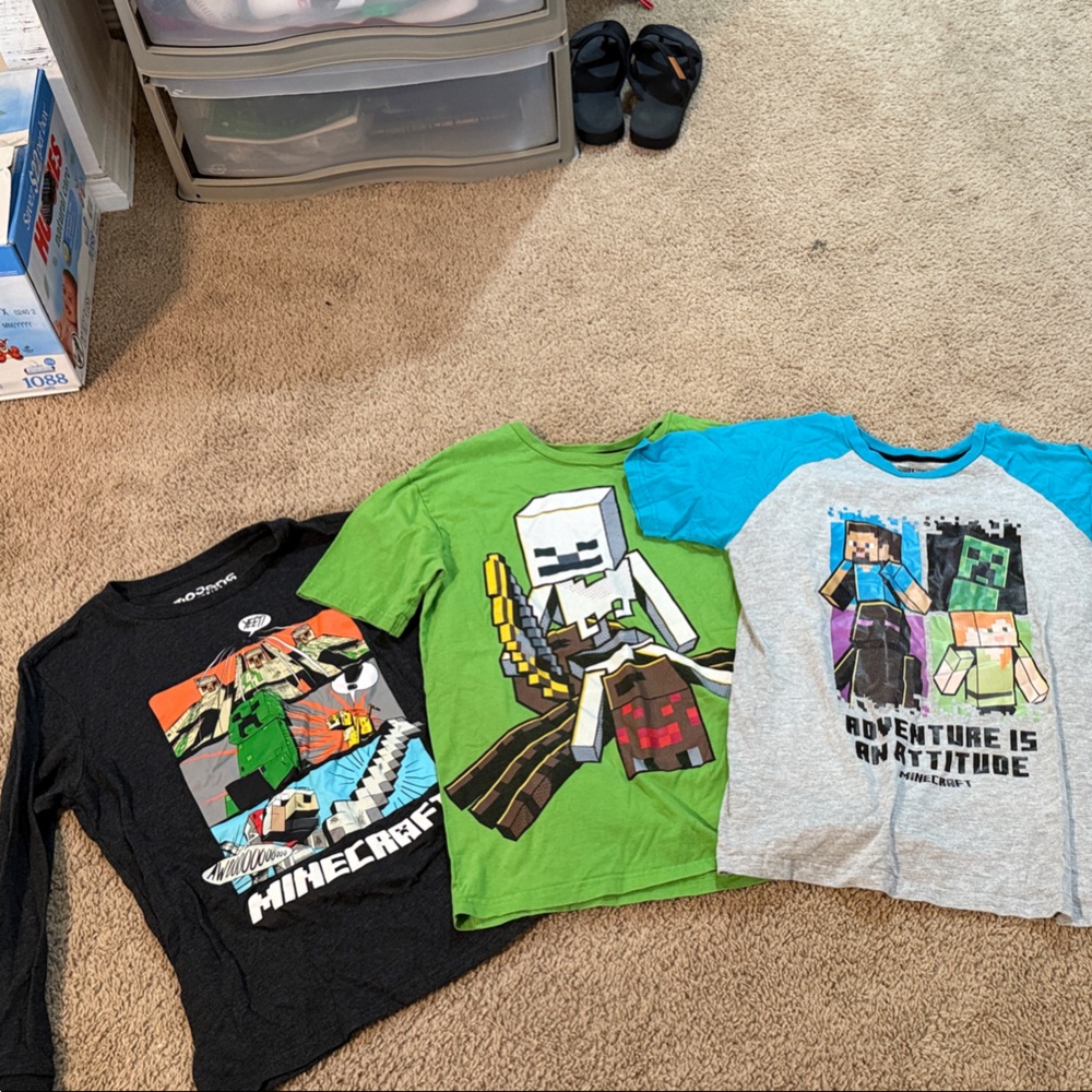 Kids Long Sleeve Tees - Black, Green, Gray